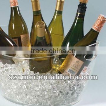 clear oval ice buckets