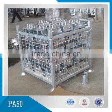 Hot dipped galvanized wire mesh container/steel pallet with welded mesh