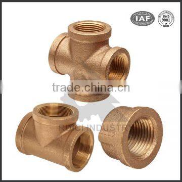 Custom manufacturer female&male pipe brass plumbing tee fitting