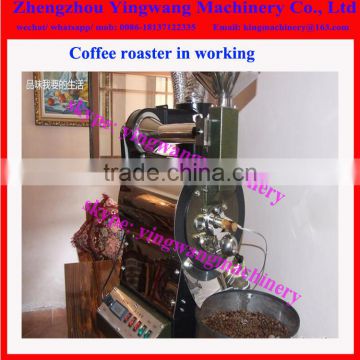 Electric and gas drum type coffee roasting machine