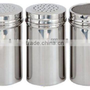 18-10 stainless steel Pepper/Salt shaker with diferent sizes hold(big/small/net)