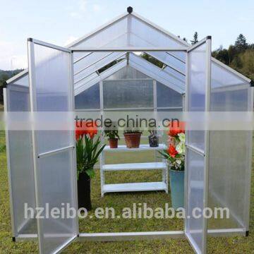 double door aluminium garden greenhouse 8ft* 10ft