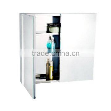 Stainless Steel Bathroom Mirror Cabinet, Double Doors