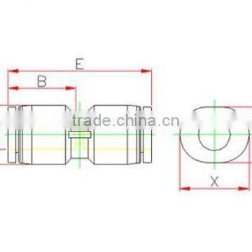 Plastic Tube Fitting, HPUcompact One -touch Tube Fitting , Push in Tube Fitting photo-2