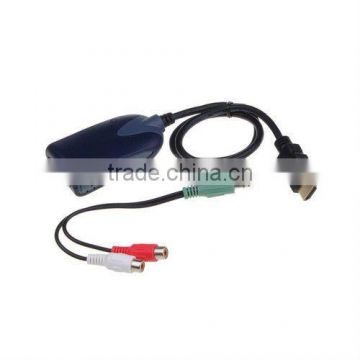 For HDTV HDMI to VGA Converter Adapter w/ Audio Cable 1080p Black