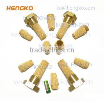 Sintered pneumatic brass exhaust muffler