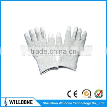 High Quality ESD Finger PU Coated Carbon Fiber Gloves