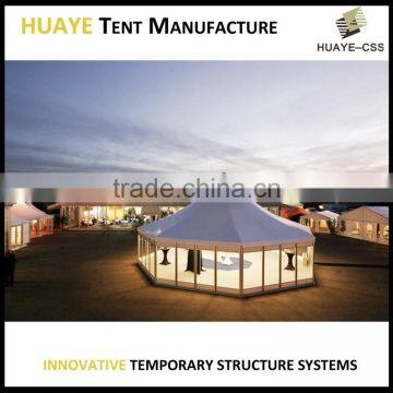 High class hot sale multi-sided hexagonal high peak pop up tent for events wedding party exhibition for sale