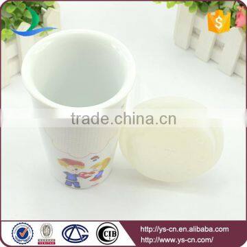 Promotional Double Layer Ceramic Travel Coffee Mug With Lid China Factory photo-2
