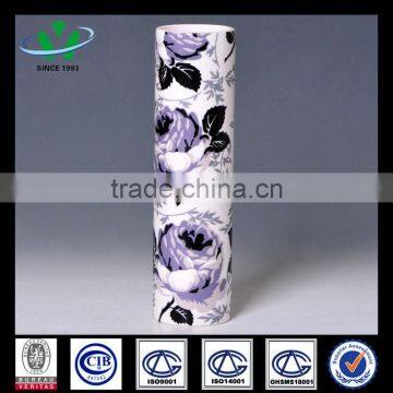 cylinder ceramic home decoration pieces vase