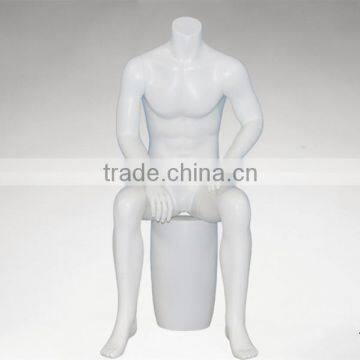 Fashion Headless Fiberglass Sitting Male Sports Mannequin for Window Display photo-5