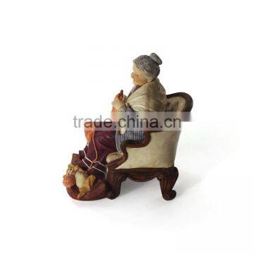 Europe Regional Feature Artificial Resin Grandma Figurine photo-4