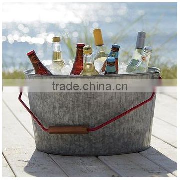 Galvanized Cold Drinks Oval Large Metal Tub