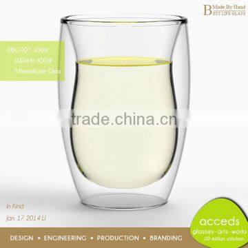 Reusable Clear Borosilicate Glass Cup Double Wall Cup photo-4