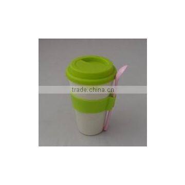 450ml Eco Plant Fiber Drinking Cup With Silicone Lid photo-2