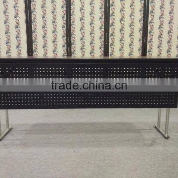 New Style Comercial Banquet Rectangular Training Tables With Folding Legs and Metal Mask photo-2
