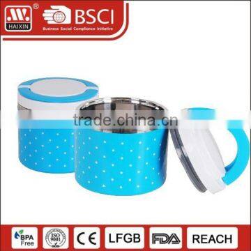 Good quality Round shape Take away lunch box Thermos stainless steel food warmer container