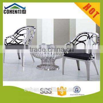 Exclusive Design Hotel Coffee Beside Corner Table Stainless Steel Furniture photo-3