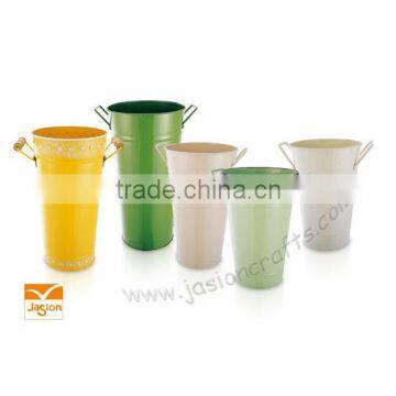 Metal Flower Pot Horticultural Activities Flower pot &home metal flower bucket pot planters garden