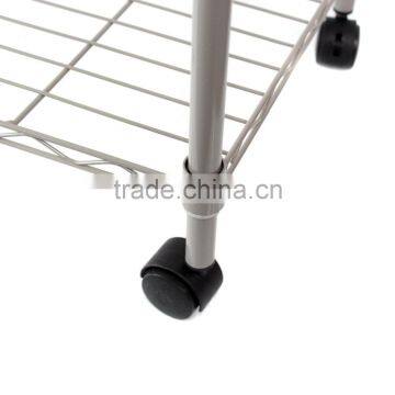 4-Tier Carbon Steel Black Shelf Storage Wire Metal Rack Shelving Suitable For Kitchen Home and Office photo-4