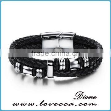 2017 Fashion Custom Logo Genuine Leather Bracelet Custom photo-5