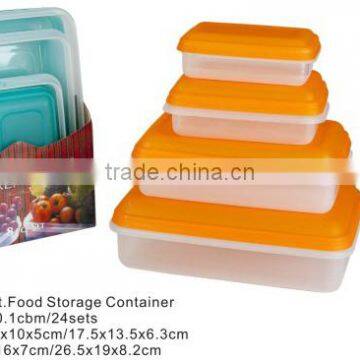 8pcs rect food storage container plastic box