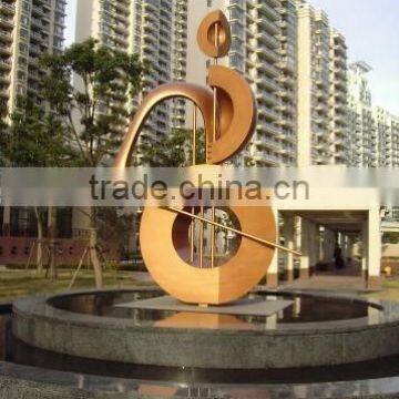 Vivid Guitar Standing of Garden Stainless Steel Sculptures photo-3