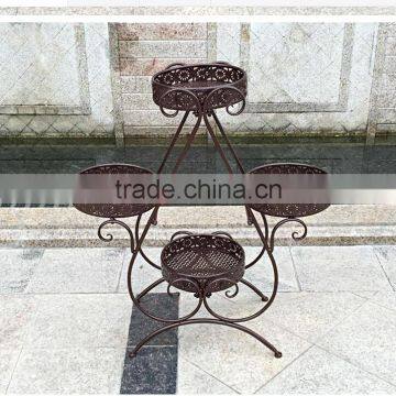 2016 Custom Outdoor Decorative Wrought Iron Flower Pot Stand photo-6