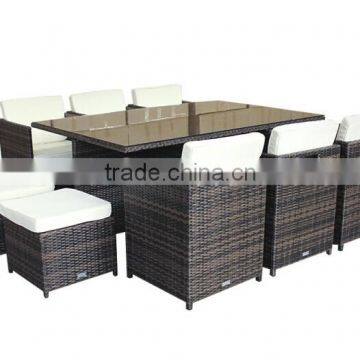 Space saving rattan party tables and chairs for price AE5005