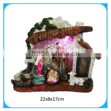 polyresin manger with LED light