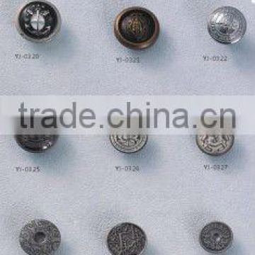 fashionable designs garment metal fashion mlitary buttons