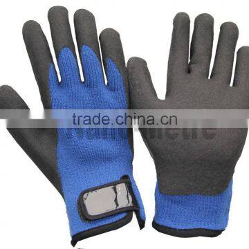 NMSAFETY latex working glove rubber glove winter fleece glove winter work glove