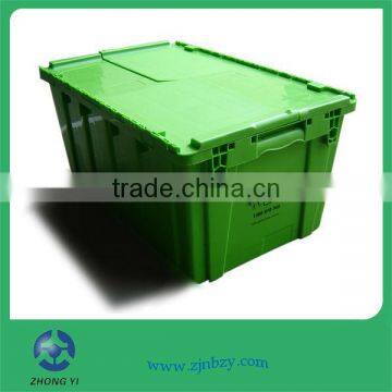 Heavy-duty plastic container with Sawthtooth Lids