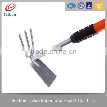 High-Quality A3 Steel Plastic Non-Slip Handle Garden Fork Hoe