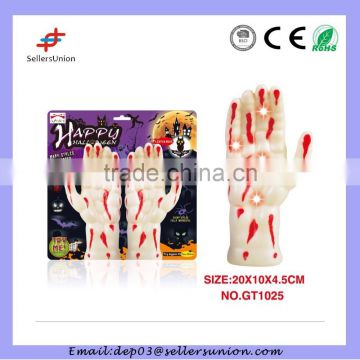 2pcs Halloween bloody hand with sound