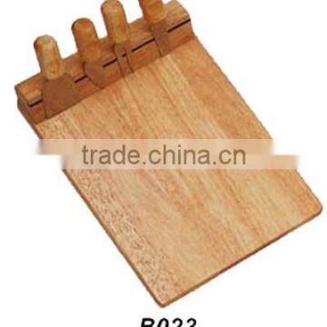 Rubber Wood Cheese Board With Cheese Knives photo-5
