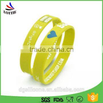Custom Promotional BPA Free Silicone Bracelet, Cheap Silicone Wristband photo-3