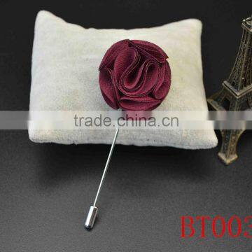 Manfacuter Stock Various Colors Men Custom Fabric Flower Pins for Dressing photo-6