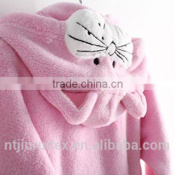 Cartoon Character Hooded Bathrobe ,Baby/Child Hooded Bathrobe, Coral/plush Fleece Bathrobe, photo-3