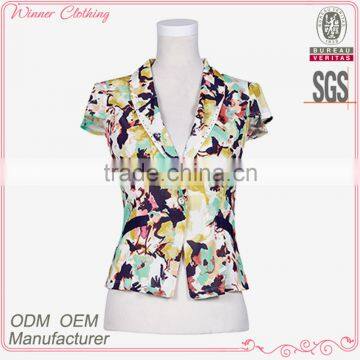 High fashion factory direct manufacturer ladies short sleeve summer jackets