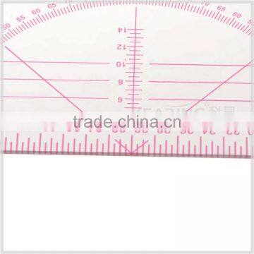 Kearing Triangular Plastic Scale Rulers 1/3 &1/4 &1/5 Sanwich Line Scale With a Protractor for Fashion Designing #8345 photo-3