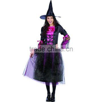 Halloween Sexy Black Spider Witch xxxxl fancy dress Costume for women with witch hat