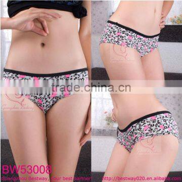 Hot sale full sexy photos of girls dresses fashion new sex cotton products leopard printing panty