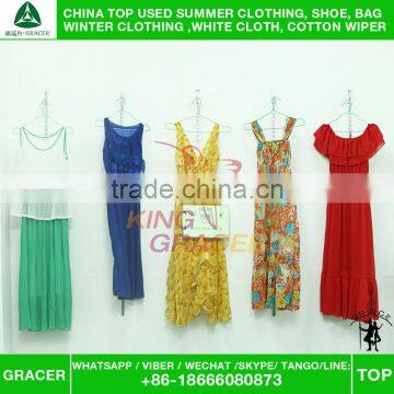 Top Selling Cheap Europe Style Designer Clean Ladies Silk Dress Clothes Used photo-5