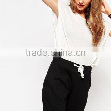 Womens New Fashion Casual Jogger Pants & Trousers Blank Black photo-4