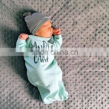 Warm and Comfy One Infant Solid Knitted Beanie Toddle Knot Hat in Color Choice photo-2