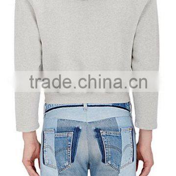 Cotton-Blend Crop Hoodie