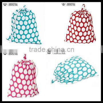 China Chevron Polka Dot Cotton Laundry Bag For College photo-2