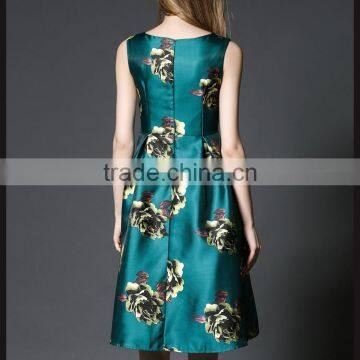 Fashion Women Sexy Sleeveless Embroidery Lace Cocktail Evening Dress photo-3