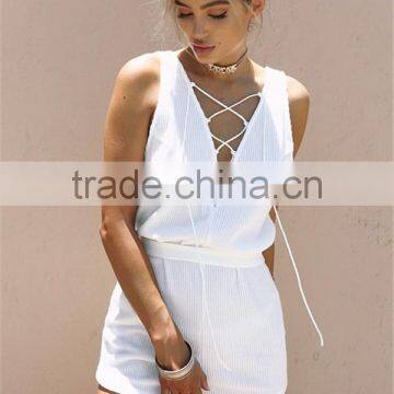 Rompers Jumpsuits Women 2016 Long Sleeve Low Plunge Neckline Foral Jumpsuit photo-4